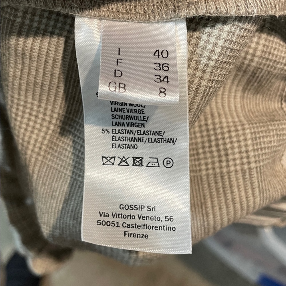 Antonelli Firenze | Women’s Virgin Wool Plaid Pants Set Size 40 US 4 - Picture 10 of 12